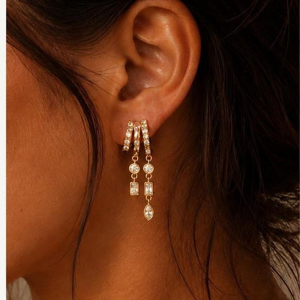 crystal drop earrings D90